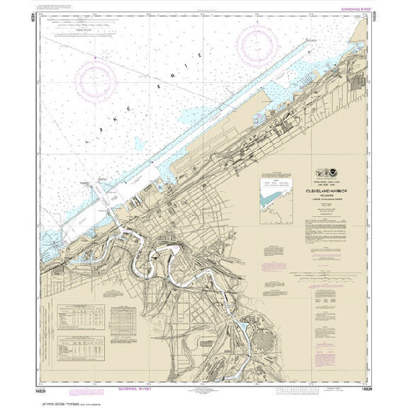 #14839 Cleveland Harbor including Lower Cuyahoga River image number 0