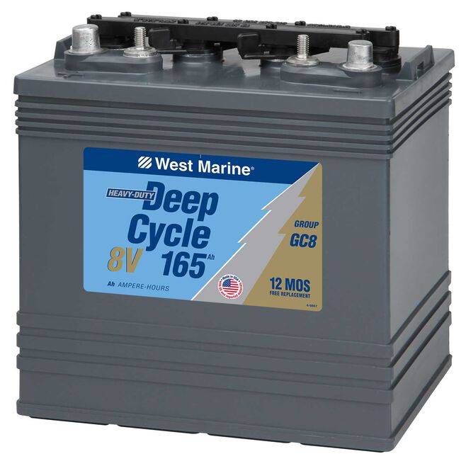 Group GC8 Flooded Deep Cycle Battery, 165 Amp Hours