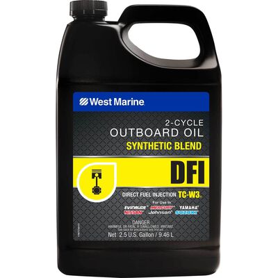 DFI Direct Fuel Injection Synthetic Blend TC-W3 Outboard Oil, 2.5 Gallons