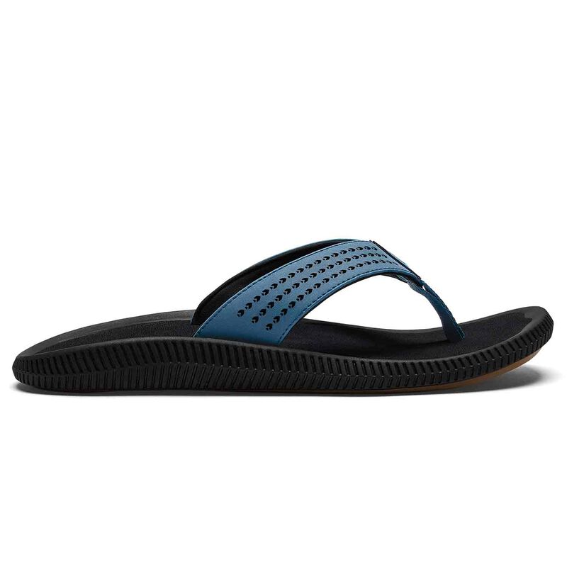 Olukai Men's Ulele Sandals, in Blue Fog/Lava Rock, Size 13 | by West Marine