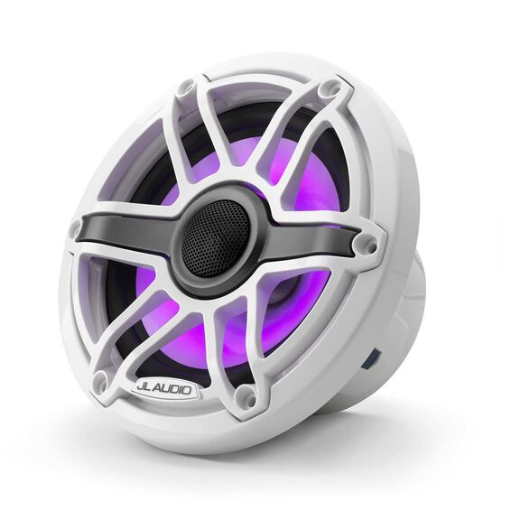M6-650X-S-GwGw-i&nbsp;6.5" Marine Coaxial Speakers, White Sport Grilles with RGB LED Lighting image number 5