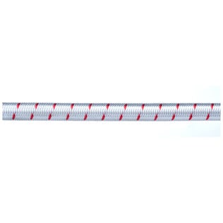 White and Red Shock Cord, Sold by the Foot