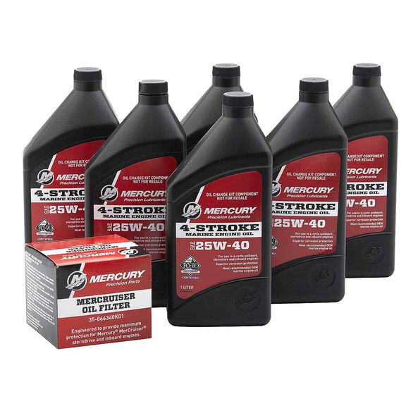 Mercury 8M0182228 Sterndrive & Inboard Oil Change Kit for MerCruiser 4-Stroke Engines image number 0