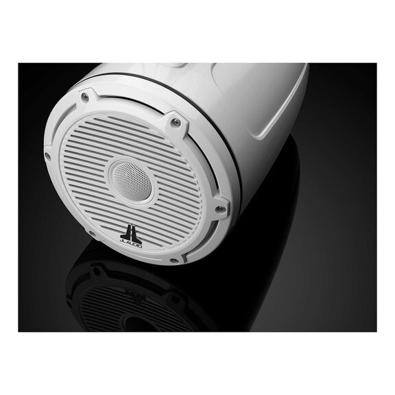 M6-770ETXv3-Gw-C-3Gw 7.7" Marine Enclosed Coaxial Speaker, Classic White Grille, Pair image number 2