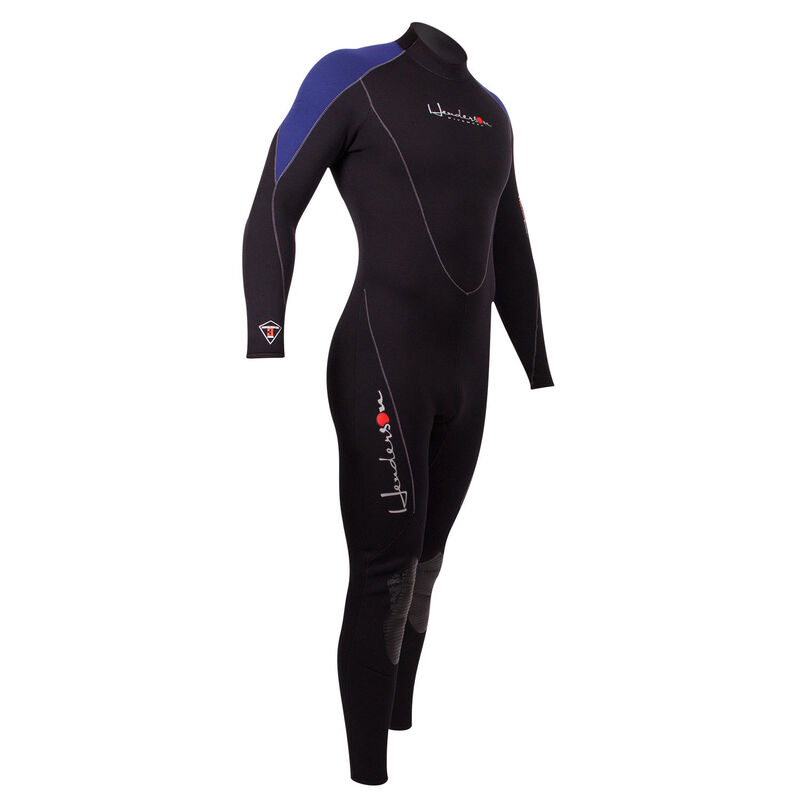 Men's Thermoprene Full Wetsuit, Extra Small, 7mm, Black and Blue image number 3