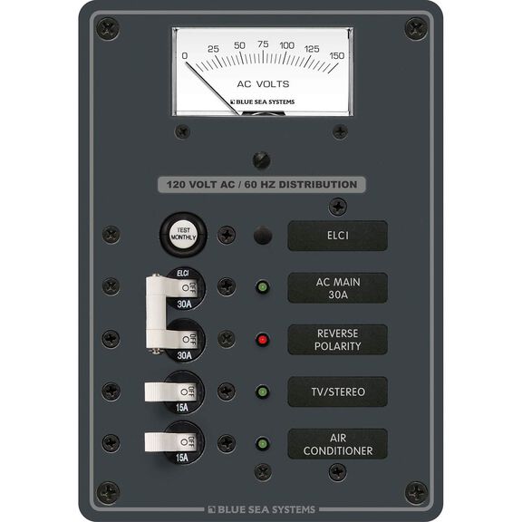 2-Position ELCI Main 30A, 2 Poles with Voltmeter image number 0
