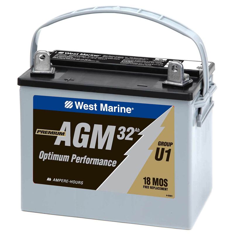 Group U1 DualPurpose AGM Battery 32 Amp Hours