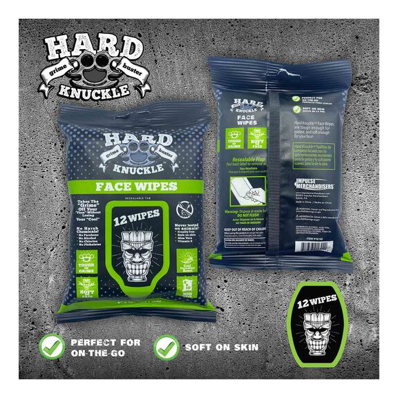 Hard Knuckle Face Wipes image number 1
