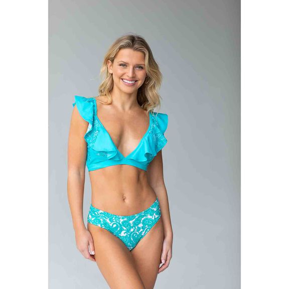 Women's Ruffle Crop Bikini Top image number 1