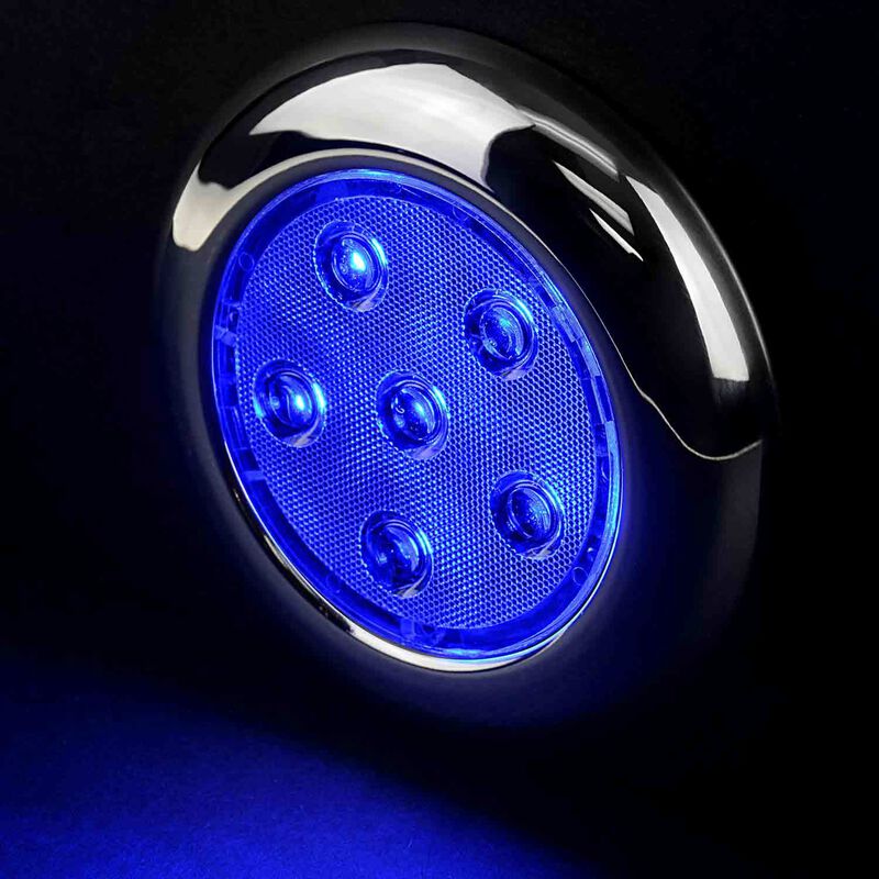 Stainless Steel Surface-Mount 4" LED Light, Blue image number 1
