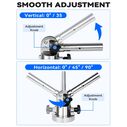 BLUEWING Heavy-Duty Manual Outrigger Base (Yellowfin 67), Silver, 2pcs image number 3