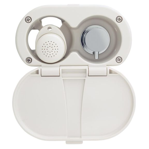 Aidack Transom Shower Hot/Cold Mixer, Warm White Cup & Lid, Small Warm White Sprayer, 6' Stainless Steel Hose, Chrome Aidack Handle image number 4