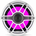 M6-880X-S-GwGw-i 8.8" Marine Coaxial Speakers, White Sport Grilles with RGB LED Lighting image number 2