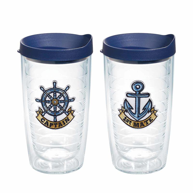 16 oz. Captain and First Mate Emblem Tumblers, 2-Pack Gift Set image number 0