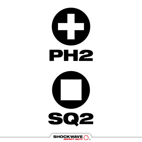 SHOCKWAVE PH2/SQ2 Impact Duty Double Ended Bit image number 3