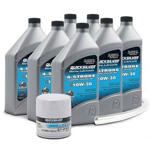 10W-30 Oil Change Kit for 175hp through 300hp 4-stroke Mercury V6 and V8 Outboards