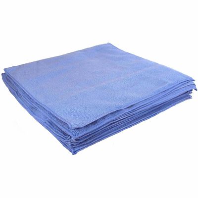 16" x 16" Microfiber Cleaning Cloths, Blue, 20-Pack