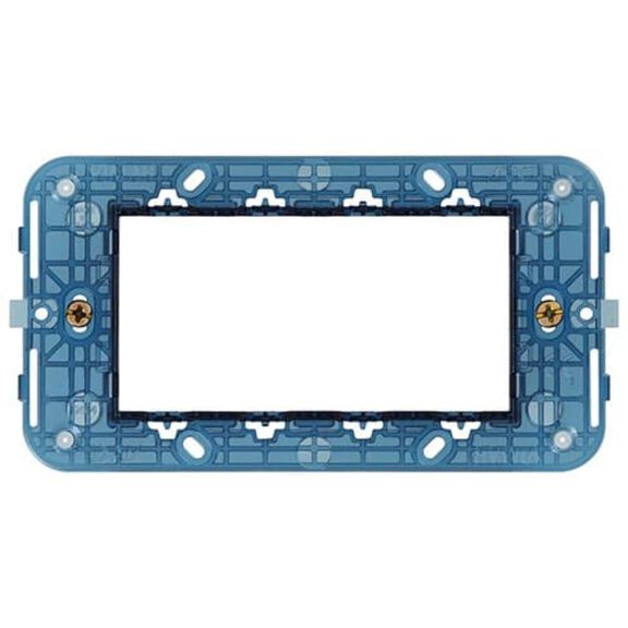 Vimar Arke 4-Module Mounting Frame with Screws for 4-Module Back Box image number 0