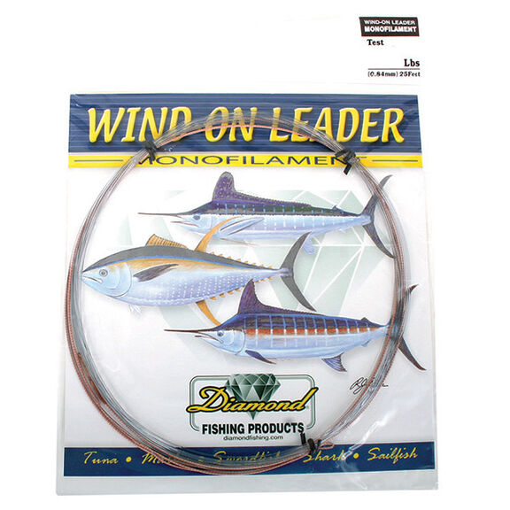 Wind-On Leader, 100Lb, 25', Smoke Blue image number 0