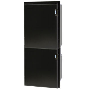 Cruise 195 Classic Fridge/Freezer - AC/DC, Left Swing, Black Door & Panel, 3 Sided Black Flange