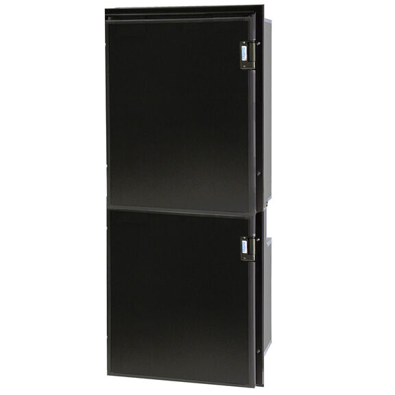 Cruise 195 Classic Fridge/Freezer - AC/DC, Left Swing, Black Door & Panel, 3 Sided Black Flange image number 0