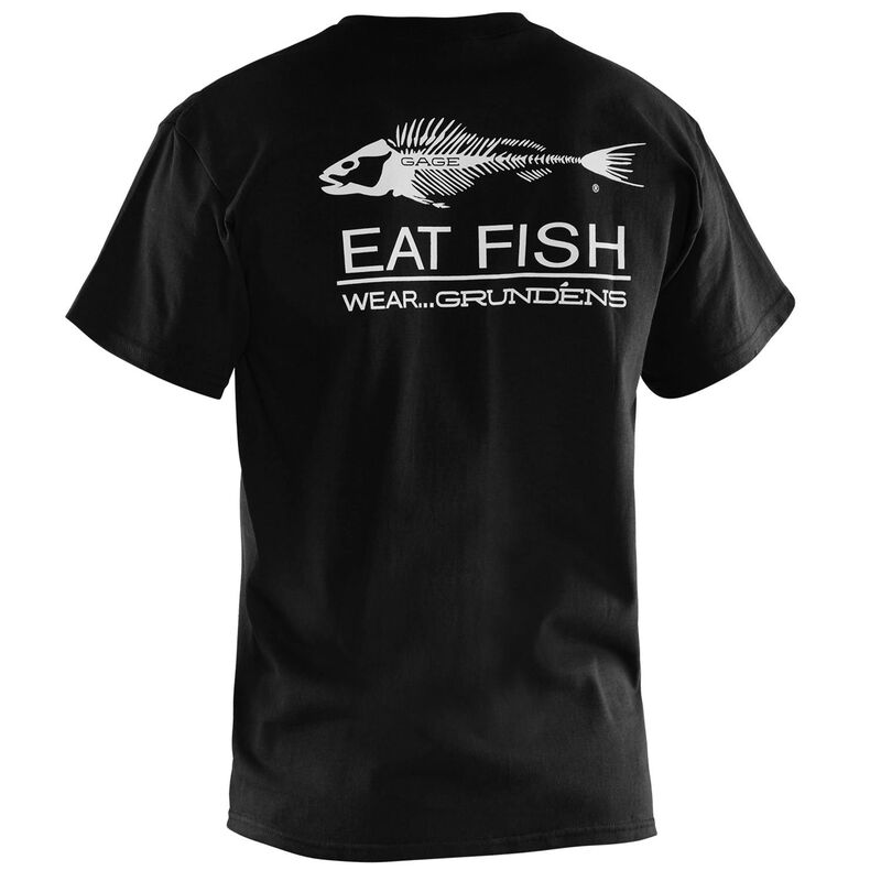 Men's Eat Fish Short-Sleeve Tee, Black, XS image number 1