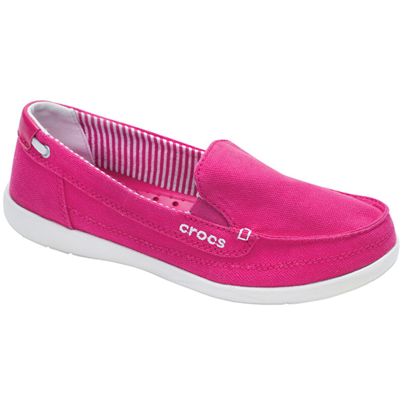 Women's Walu Canvas Loafers, Raspberry, 6 West Marine