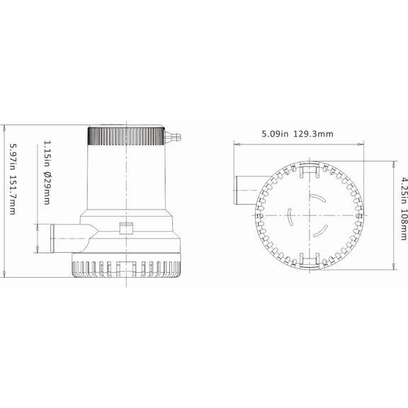 SEAFLO 01 Series 1500 GPH Bilge Pump 12V Submersible Marine Pump with Anti-Airlock Protection image number 3