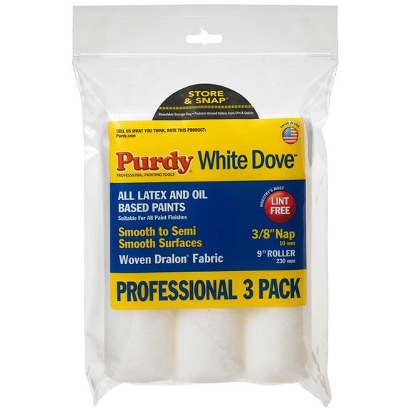 WhiteDove Paint Roller, 9" x 3/8", 3-Pack image number 0