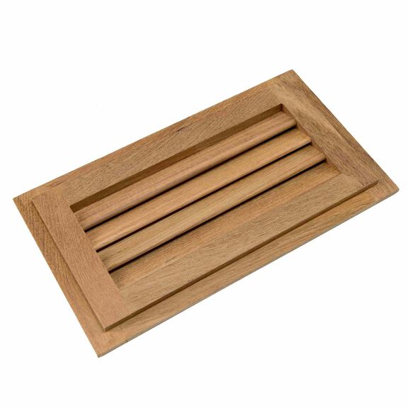 Teak Louvered Insert, 11 3/16" x 6 3/8" x 3/4" image number 2