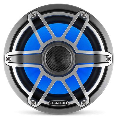 M6-880X-S-GmTi-i 8.8" Marine Coaxial Speakers, Gunmetal and Titanium Sport Grilles with RGB LED Lighting