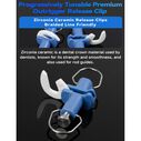 BLUEWING Progressively Tunable Premium Outrigger Release Clip, Blue, 2pcs image number 1