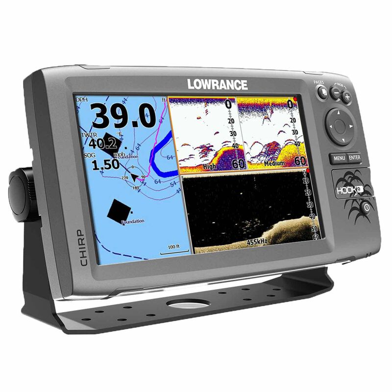 Hook-9 Fishfinder/Chartplotter with Mid/High CHIRP, DownScan™ Imaging, Navionics+ Cartography image number 1