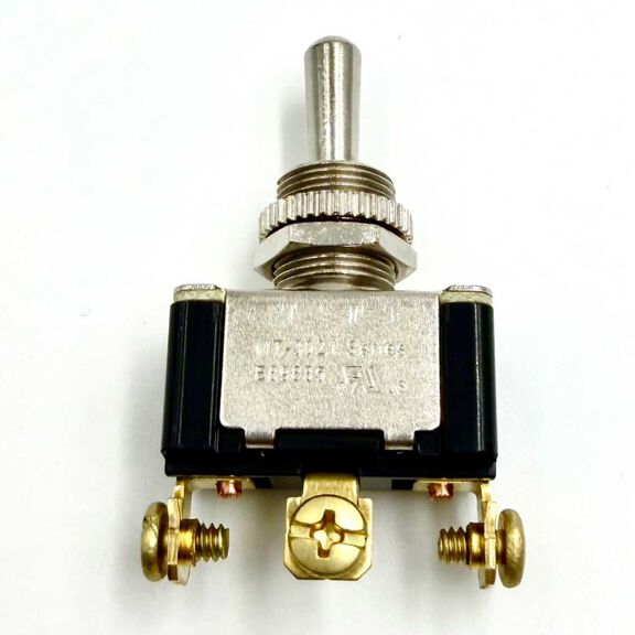 Chrome Plated Toggle Switch, (On)/Off/(On), SPDT image number 0