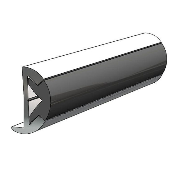 Aluminum Rub Rail 1"H x 1/2"W x 12'L, #8 Screws image number 0