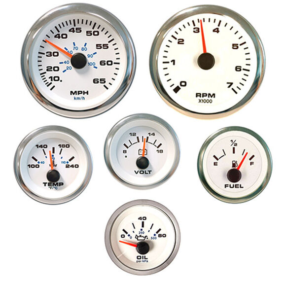 White Premier Pro 6 Gauge Set image number 0
