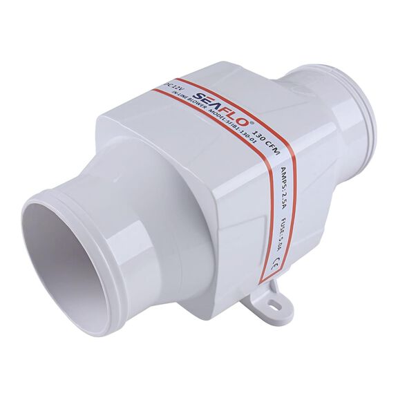 SEAFLO In-Line Blower, 24V 130 CFM 3" Marine Ventilation Fan image number 0