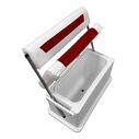 Wise 8WD437-1906 Premium Swingback Cooler/Storage Seat, 62 Quart, White / Crimson Red image number 3