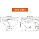 SEAFLO 12V Electric Twist Flush Marine Toilet - Regular Size, Ceramic Bowl, Macerator image number 2