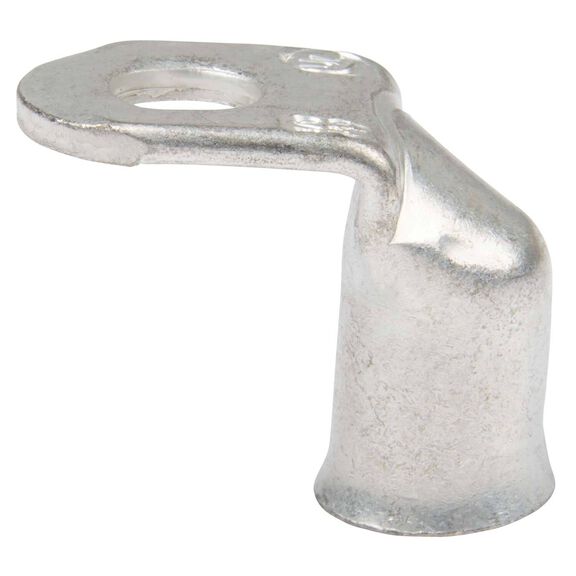 3/0 AWG 90 Degree Tinned Copper Lug, 3/8" Stud Size, 2-Pack image number 0