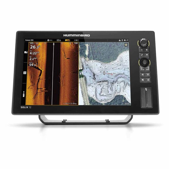 SOLIX 12 CHIRP MEGA SI+ G3 Fishfinder/Chartplotter Combo with XM 14 HW MSI T Transducer and Basemap Charts image number 0