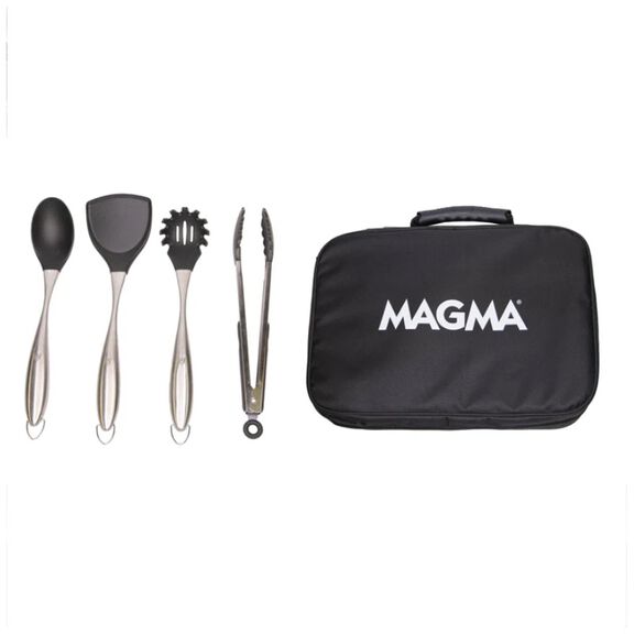 Magma 5-Piece Silicone Cooking Utensil Set with Stainless Steel Handles image number 1