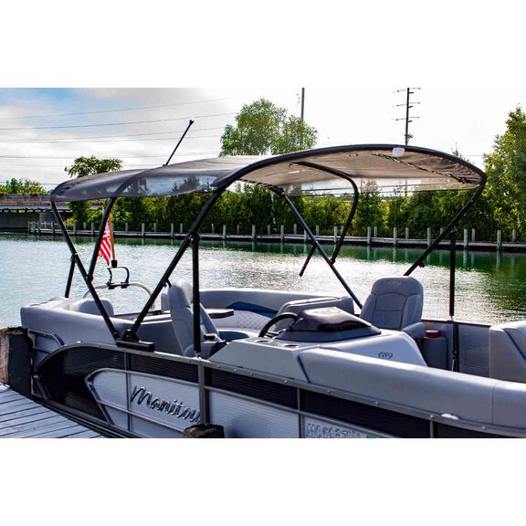 SureShade Pontoon Bimini Cover Speed Top Replacement Fabric, Black image number 2