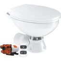 SEAFLO 12V Quiet Flush Electric Marine Toilet, Regular Size, Seawater Macerator, Soft Close Seat image number 0
