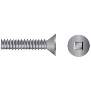 Stainless Steel Square Drive Flat-Head Machine Screws