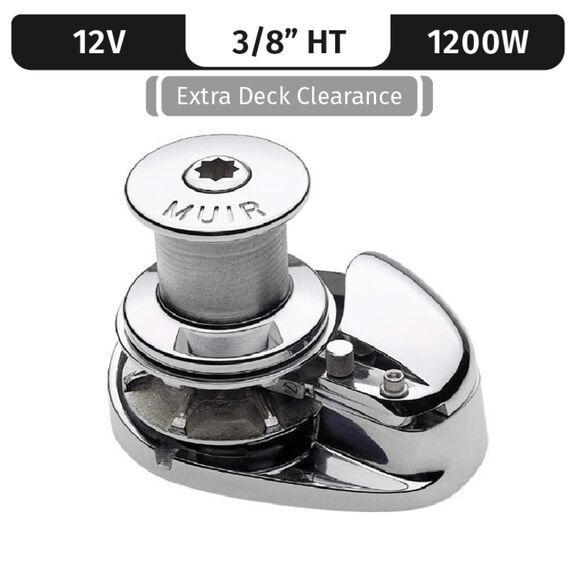 Muir Storm 1250 Capstan Windlass Low-Profile, 3/8" HT (G4), 12V DC, 1200W image number 0