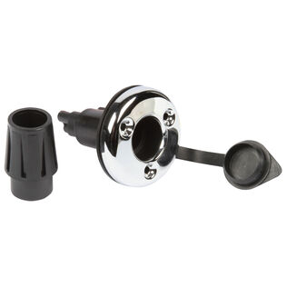 Replacement Pole Light Base Black Nylon with Stainless Cover