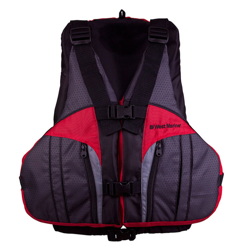 Windward Paddle Life Jacket, Red, Large/X-Large, Chest Size: 36"-44" image number 0