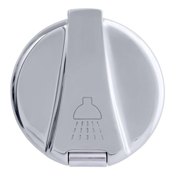 Recessed Shower Chrome Cup with Stainless Steel Lid, Hammer-Head Black Sprayer, 6' Black Rubber Hose image number 6