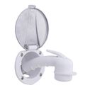 Recessed Shower Arctic White Cup with Stainless Steel Lid, Small Arctic White Sprayer, 10' White Rubber Hose image number 1